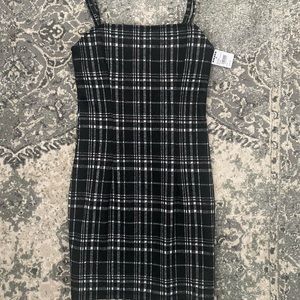 plaid mini dress